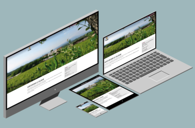 Kundenwebsite von Agriturismo Le Caldane im responsive Design auf hellem Grund 