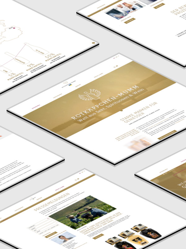 Eine kreative Darstellung von Webseiten, die sich auf Genussmittel konzentrieren, mit einem klaren Fokus auf Ästhetik und Benutzerfreundlichkeit.