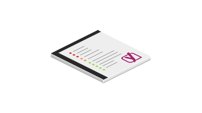 Das Bild zeigt ein Dokument mit Linien und einem Logo, das das Yoast-Logo am unteren rechten Rand abgebildet hat